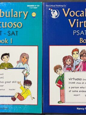 Vocabulary Virtuoso PSAT-SAT Books 1 & 2 Set | Grades 8–12+ By Nancy Forderer